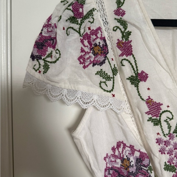 FARM Rio Embroidered Flowers White Dress - Picture 6 of 6